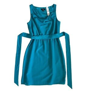 BNWT Jacob Cowl Neck Dress with Tie in Teal Size XS